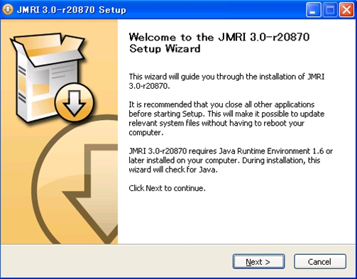 JMRI3.0セットアップキャプチャ画像1