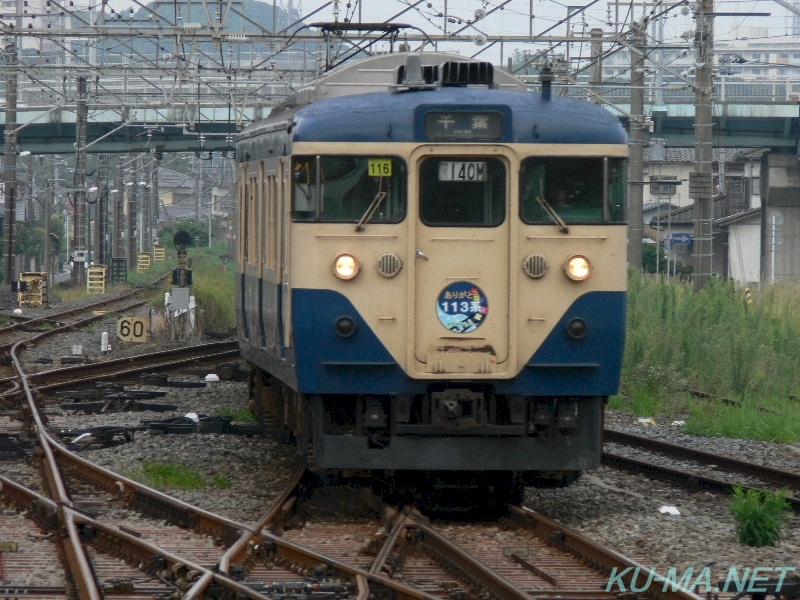 定期運用から離脱する113系の鉄道写真その2