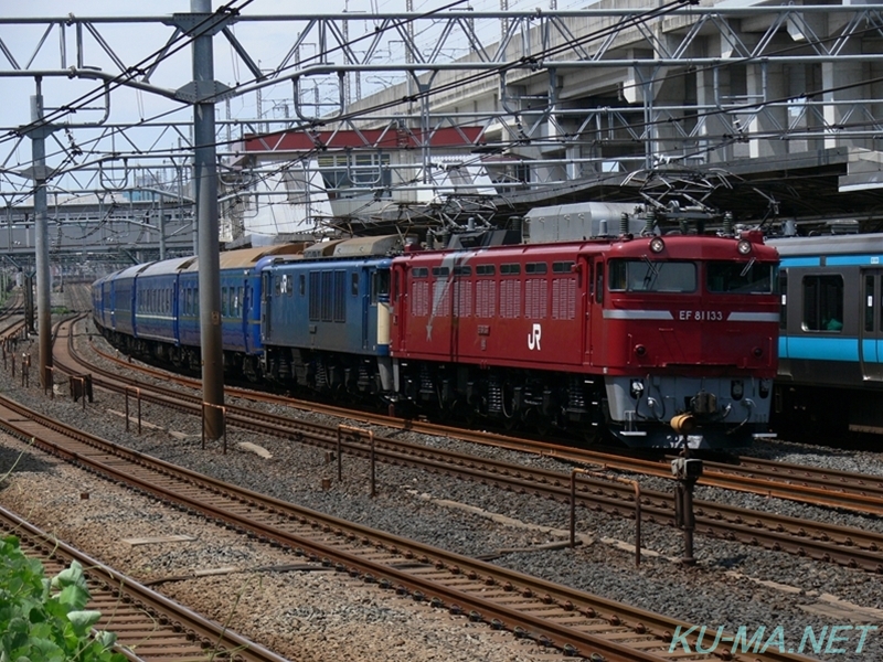 EF81-133によるあけぼの号救援回送写真