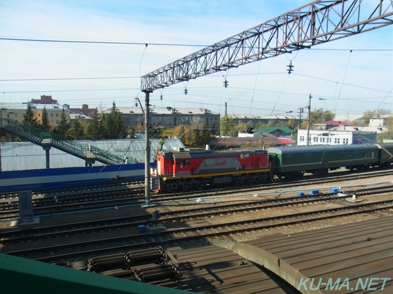 Photo of LED information display board at the Novosibirsk Station overpass