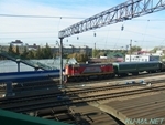 Photo of LED information display board at the Novosibirsk Station overpass Thumbnail