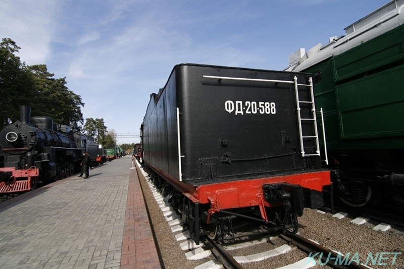 ロシア蒸気機関車ФД20-588最後尾の写真