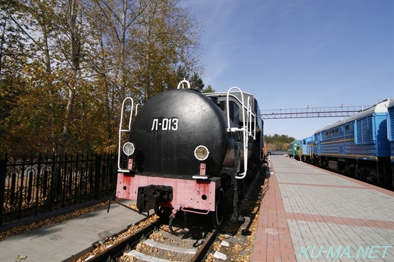 ロシア蒸気機関車Л-013最後尾の写真
