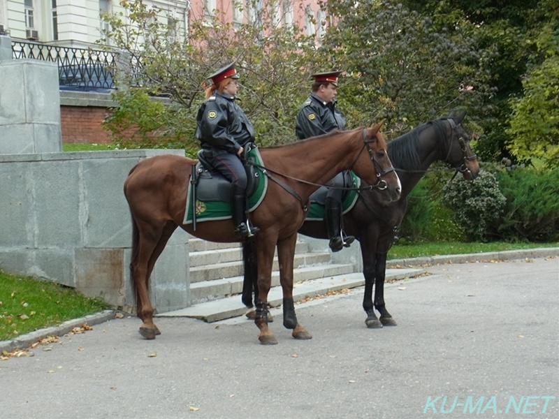 クレムリンの騎馬警官の写真