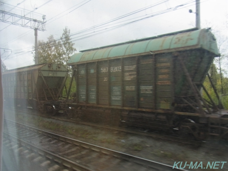 シベリア鉄道のホッパ車写真